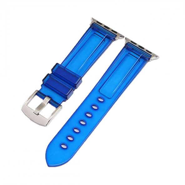 E2M Apple Watch 38-40mm KRD-23 Transparent Mavi Ko - Resim 2