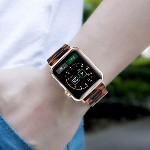 E2M Apple Watch 42-44mm KRD-25 Resin Beyaz Kordon ürün görseli 1