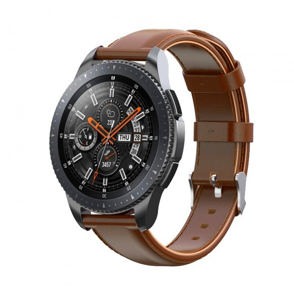 E2M SAMSUNG WATCH 46MM (22MM) KRD-10 DERİ KAHVEREN ürün görseli 1