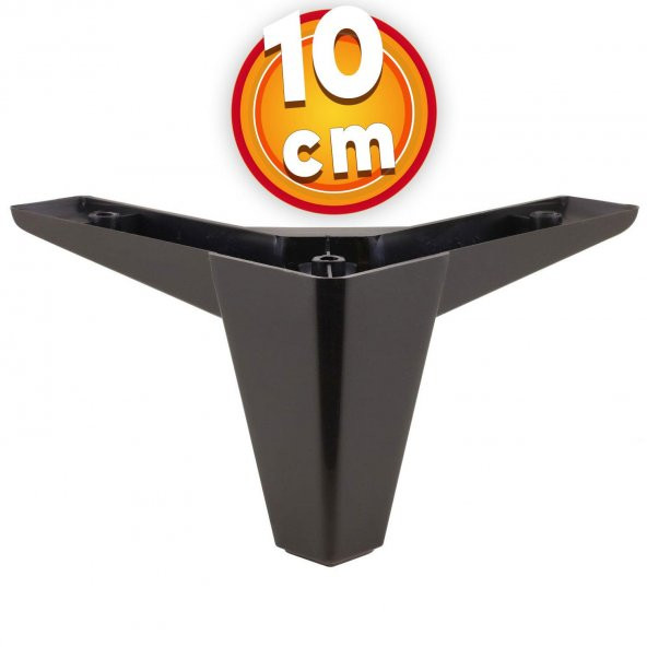 Lüks Mobilya Kanepe Sehpa TV Ünitesi Koltuk Ayağı 10 cm Siyah Baza Ayak ürün görseli 1