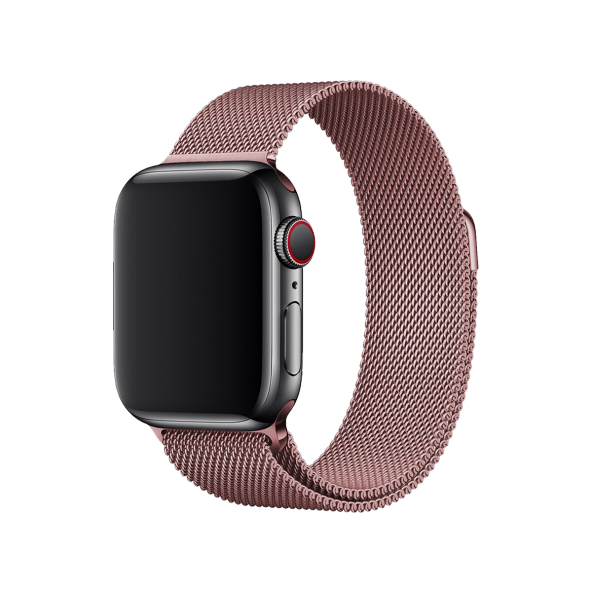E2M APPLE WATCH 42-44MM KRD-01 METAL HASIR ROZE ALTIN KORDON ürün görseli 1