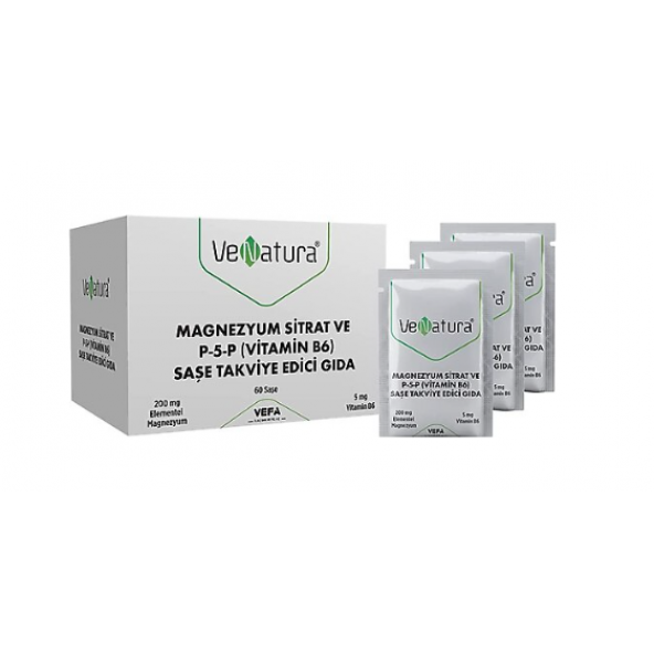 Venatura Magnezyum Sitrat Ve P-5-P (Vitamin B6) 60 Saşe ürün görseli 1