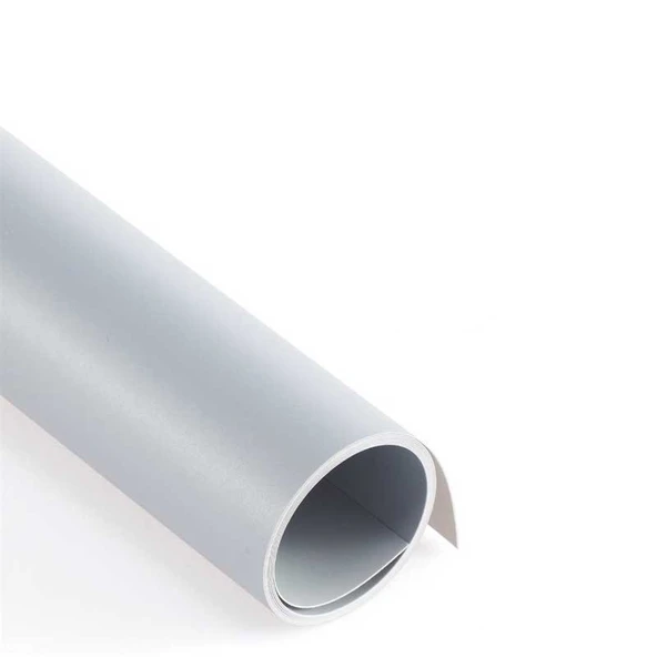 GDX 120x200 cm Gri PVC Stüdyo Fon Perde Silinebilir Kırışmaz Ürün Çekim Arka Planı ürün görseli 1