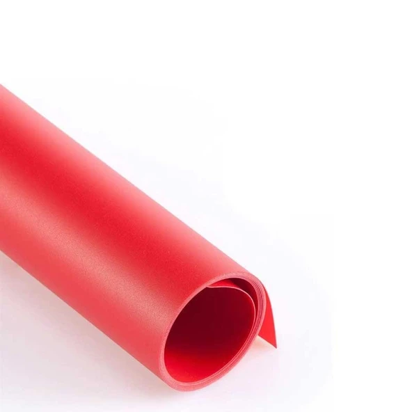 GDX 120x200 cm Kırmızı PVC Stüdyo Fon Perde Silinebilir Kırışmaz Ürün Çekim Arka Planı ürün görseli 1