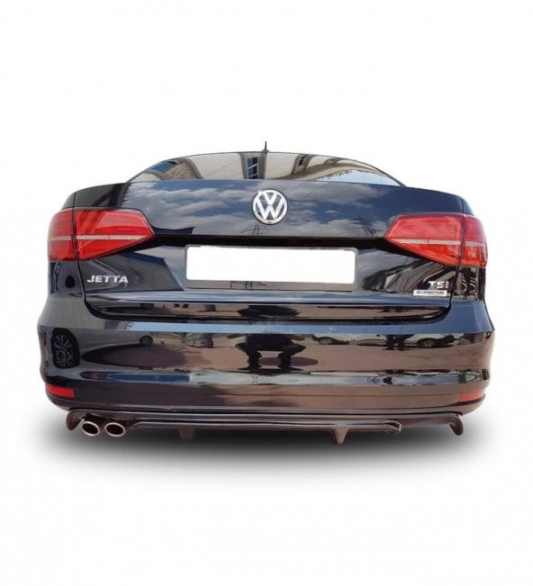Volkswagen Jetta 6 (2015-2017) Makyajlı R Arka Tampon Eki - Difüzör (Plastik) ürün görseli 1