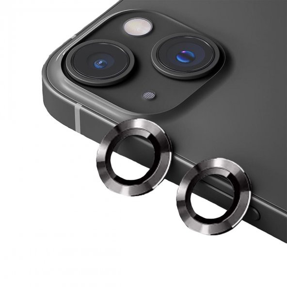 BİNANO METAL RİNG IPHONE 14/14 PLUS GRİ KAMERA KOR ürün görseli 1