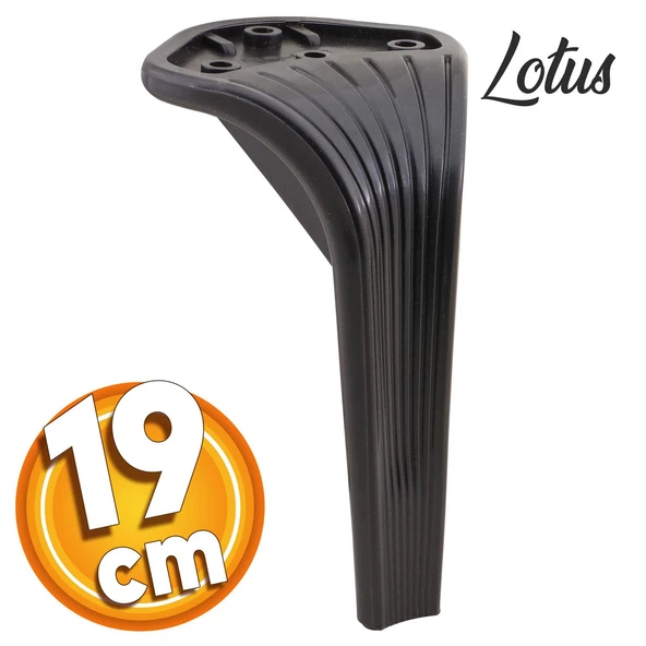 Lotus Lüks Mobilya Kanepe Tv Ünitesi Konsol Koltuk Ayağı 19 Cm Siyah Ayakları ürün görseli 1