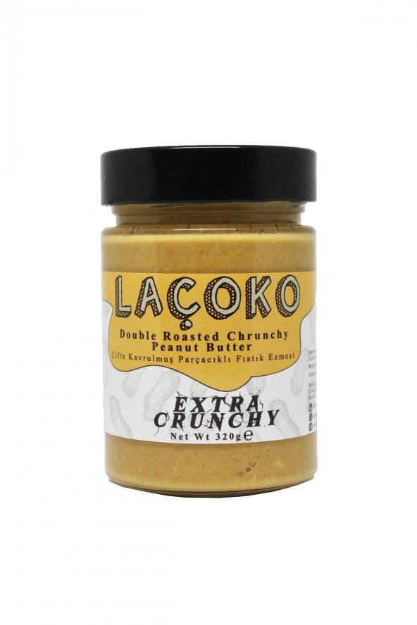 Laçoko Doğal Çifte Kavrulmuş Parçacıklı Fıstık Ezmesi 320 G ürün görseli 1