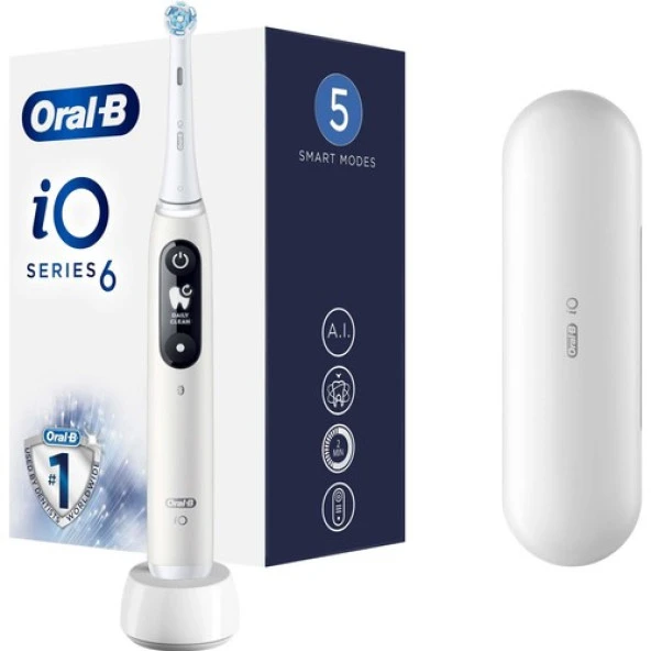 Oral-B İo 6 Şarjlı Diş Fırçası Beyaz ürün görseli 1
