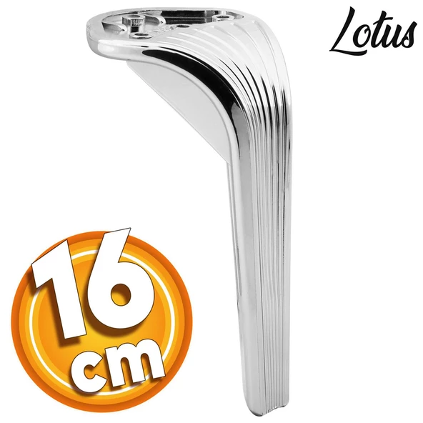 Lotus Lüks Mobilya Kanepe Sehpa Tv Ünitesi Koltuk Ayağı 16 Cm Parlak Krom Baza Ayakları ürün görseli 1