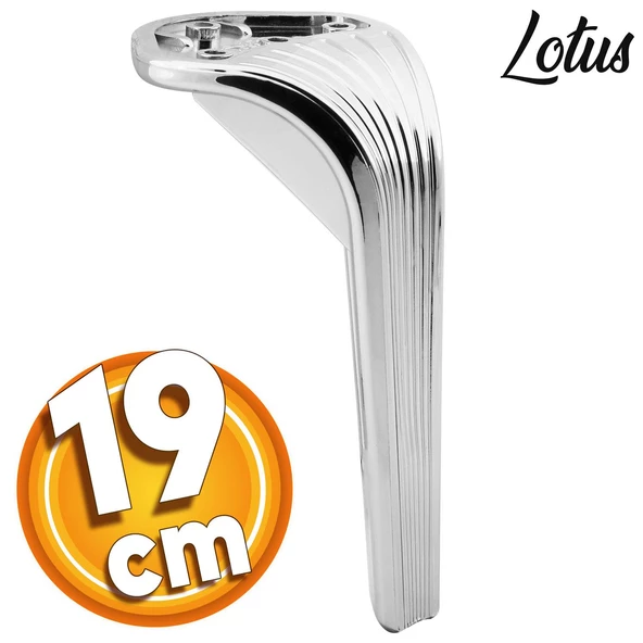 Lotus Lüks Mobilya Kanepe Sehpa Tv Ünitesi Koltuk Ayağı 19 Cm Parlak Krom Baza Ayakları ürün görseli 1