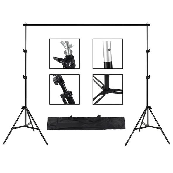 GDX B2630 Fon Perde Standı 2.6x3 Metre Taşınabilir Alüminyum Fon Taşıyıcı Sistem ürün görseli 1