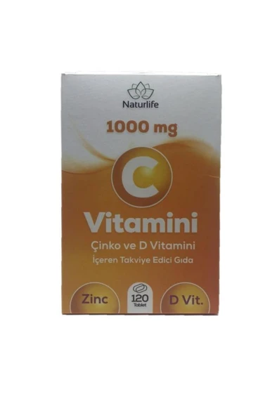 Naturlife 1000 Mg C Vitamini Çinko D Vitamini 120 Tablet ürün görseli 1
