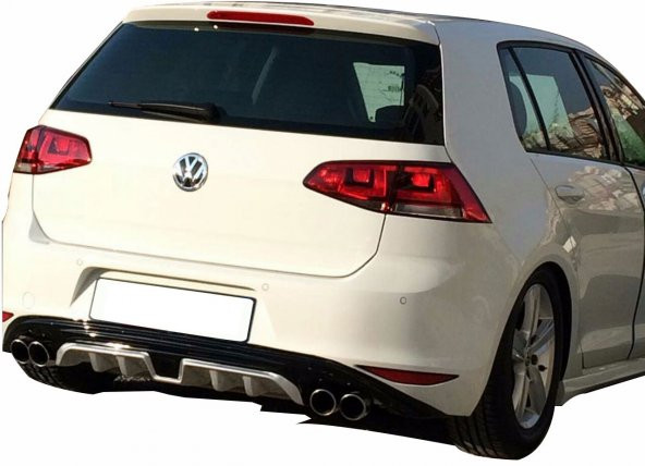 Volkswagen Golf 7 (2012-2016) Custom Arka Tampon Eki - Difüzör (Plastik) ürün görseli 1