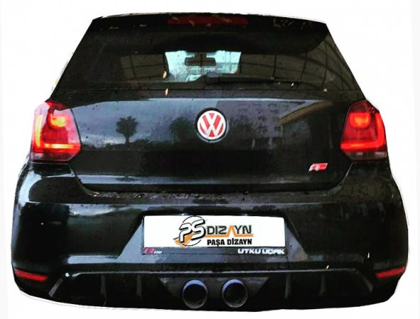 Volkswagen Polo (2010-2014) GTİ R400 Arka Tampon Eki - Difüzör (Plastik) ürün görseli 1