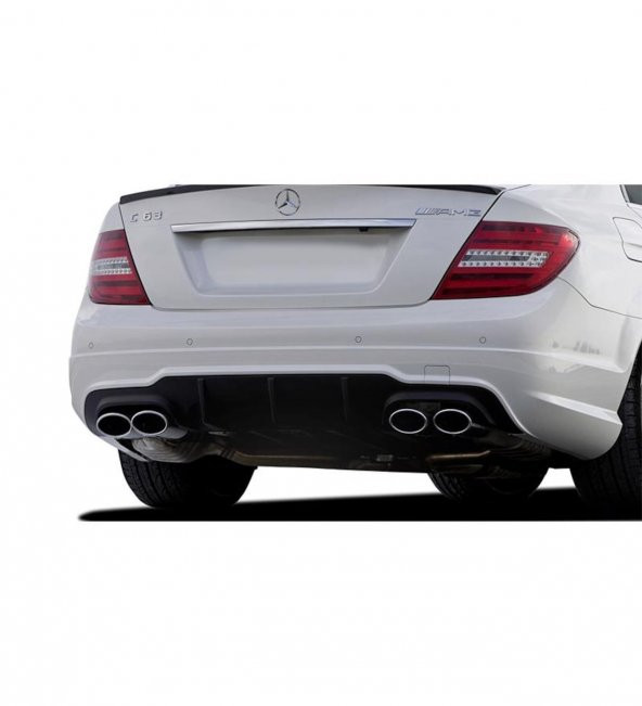 Mercedes C Serisi W204 (2012-2014) Makyajlı Arka Tampon Eki - Difüzör (Plastik) ürün görseli 1