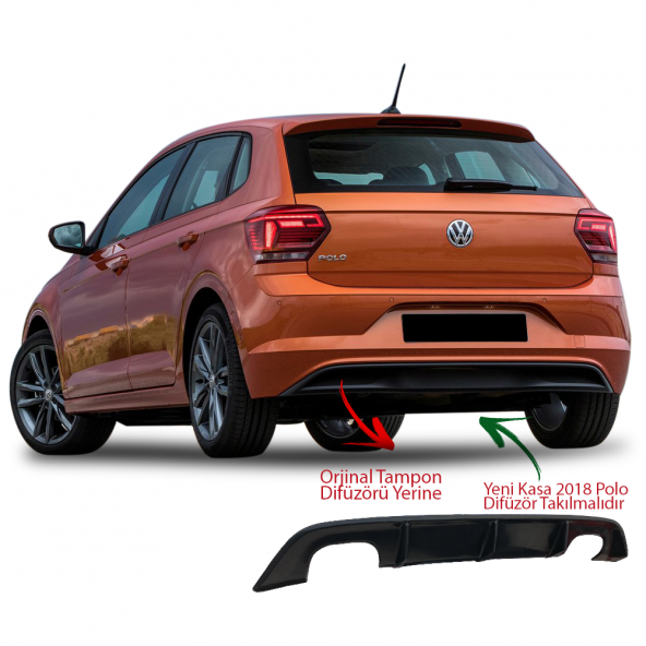 Volkswagen Polo (2017 ve Sonrası) Sağ Sol Çift Çıkış Difüzör (Plastik) ürün görseli 1
