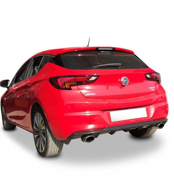 Opel Astra K 2016 Sonrası Arka Tampon Eki - Difüzör (Plastik) ürün görseli 1