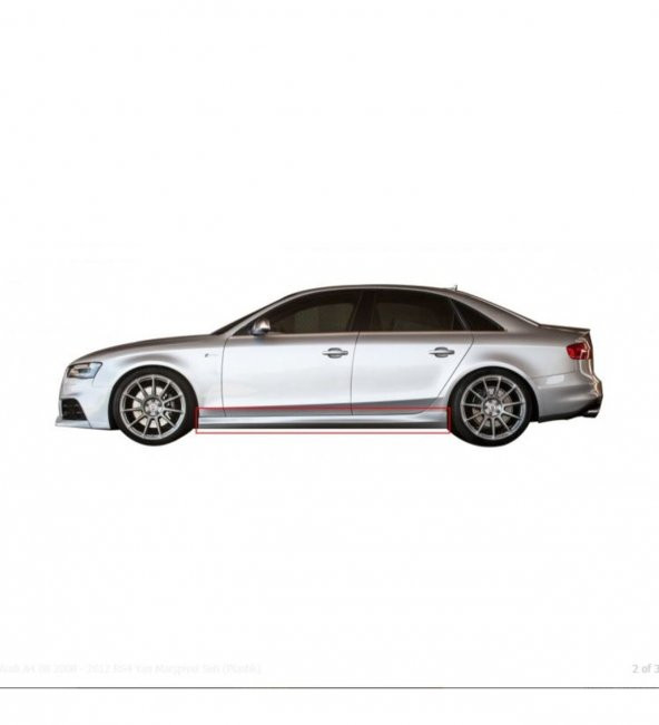 Audi A4 B8 2008 - 2012 RS4 Yan Marşpiyel Seti (Plastik) ürün görseli 1