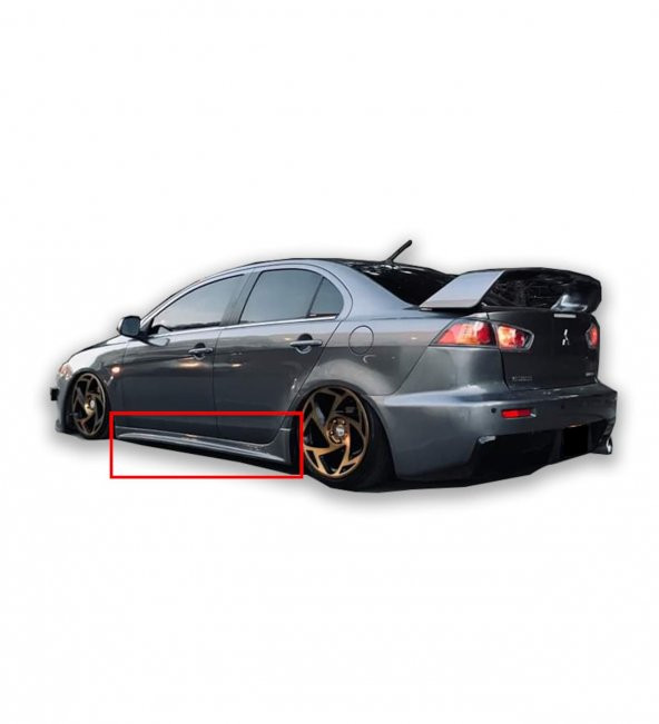 Mitsubishi Lancer 2009 Sonrası Evo 10 Yan Marşpiyel Seti (Plastik) ürün görseli 1