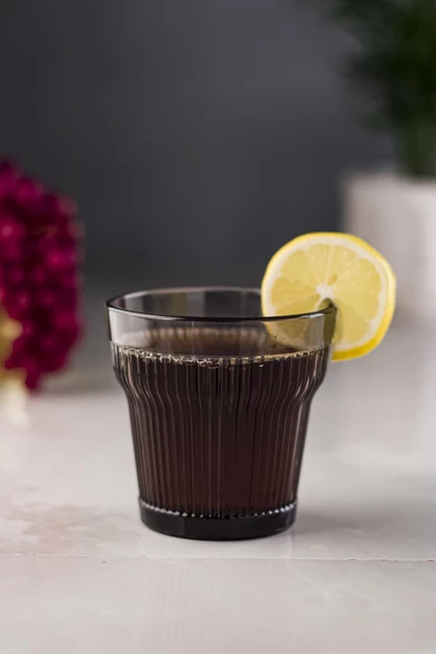 Akrilik Füme Tekli Kısa Bardak & Su Meşrubat Kahve Yanı Bardağı 300 ml ( Cam Değildir ) ürün görseli 1