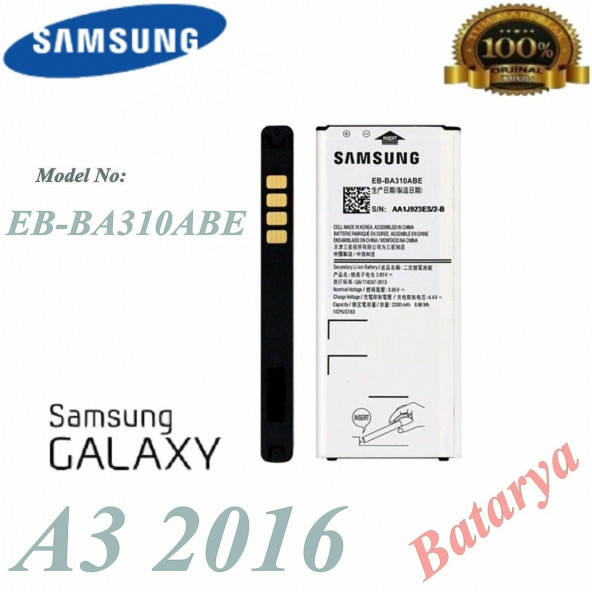 Samsung Galaxy A3 2016 Batarya Eb-Ba310Abe Servis Ürünü Batarya ürün görseli 1
