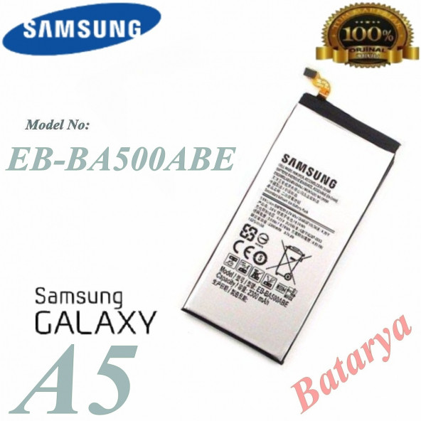 Samsung Galaxy A5 Batarya Eb-Ba500Abe Servis Ürünü Batarya 2300mAh ürün görseli 1