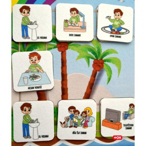 Benim Programım Keçe Cırtlı Duvar Panosu , Eğitici Oyuncak - Resim 4