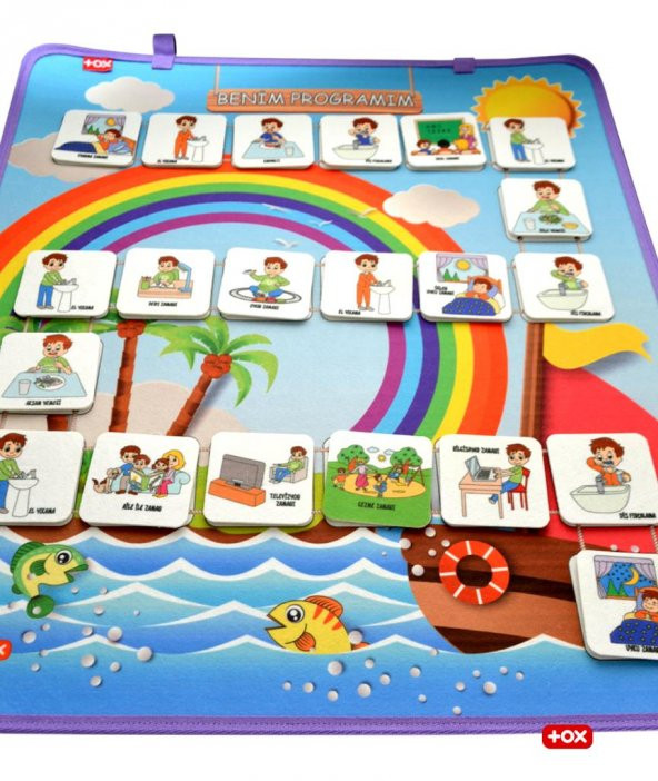 Benim Programım Keçe Cırtlı Duvar Panosu , Eğitici Oyuncak - Resim 7