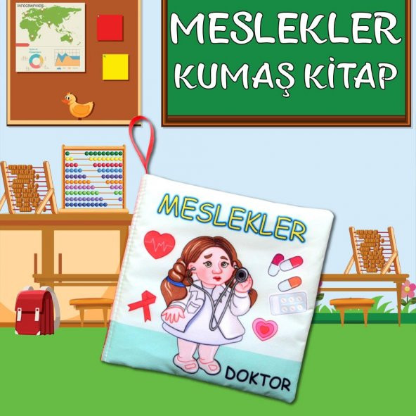 Tox Meslekler Sessiz Kumaş Kitap T112 - Bez Kitap , Eğitici Oyuncak , Yumuşak ve Hışırtılı ürün görseli 1