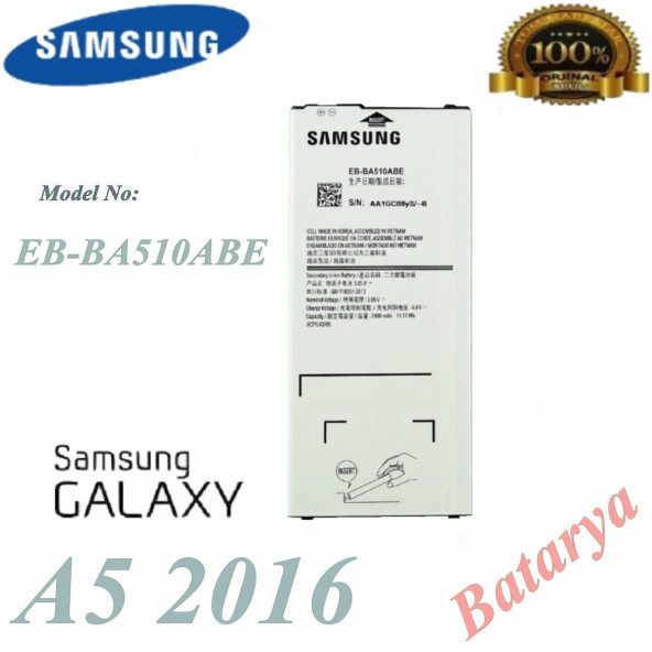 Samsung Galaxy A5 2016 Batarya Eb-Ba510Abe Servis Ürünü Batarya ürün görseli 1