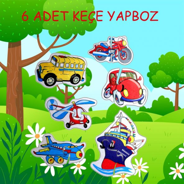 Tox Ulaşım Araçları 2+ Keçe Yapboz - Puzzle T002 ürün görseli 1