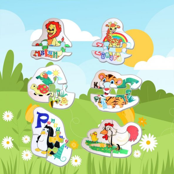 Tox Hayvanlar 2+ Keçe Yapboz - Puzzle T003 - Resim 5