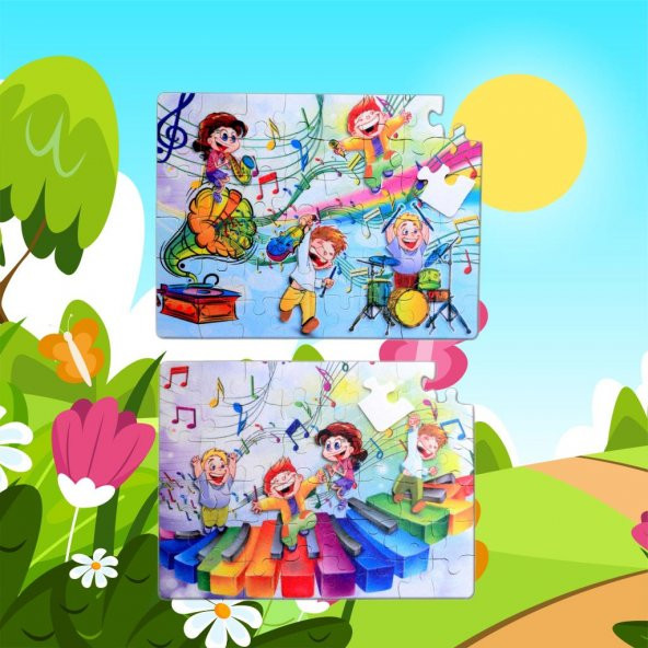 PTTAVM: Tox Müzik 5+ Keçe Yapboz - 5 Yaş Puzzle T016