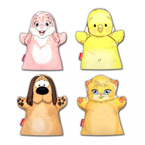 4 Parça Tox Minik Dostlarımız El Kukla Set , Eğitici Oyuncak ürün görseli 1