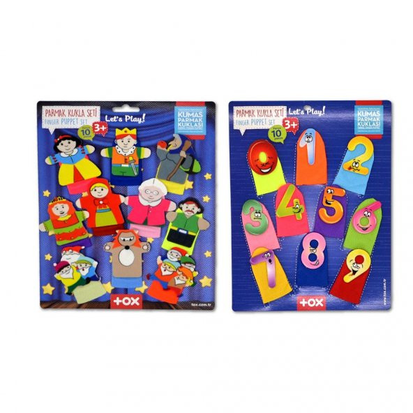 2 Set - 20 Parça Tox Masal Kahramanları ve Rakamlar Parmak Kukla T064 T225 ürün görseli 1