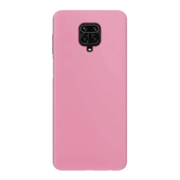 Xiaomi Redmi Note 9 Pro İnce Mat Silikon Kılıf Pembe - Resim 2
