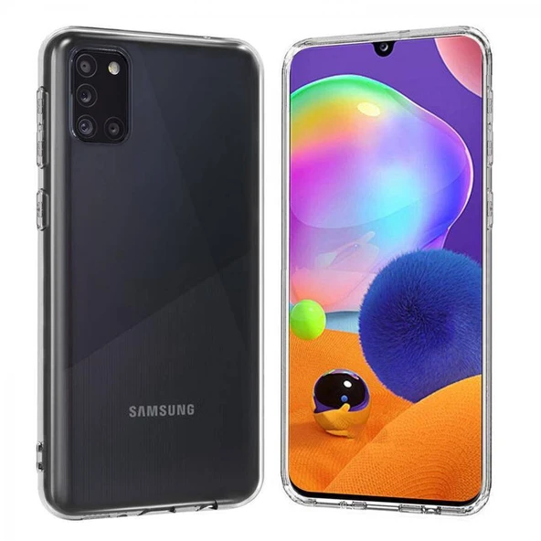 Samsung Galaxy A31 2.0 MM Korumalı Silikon Kılıf Şeffaf ürün görseli 1