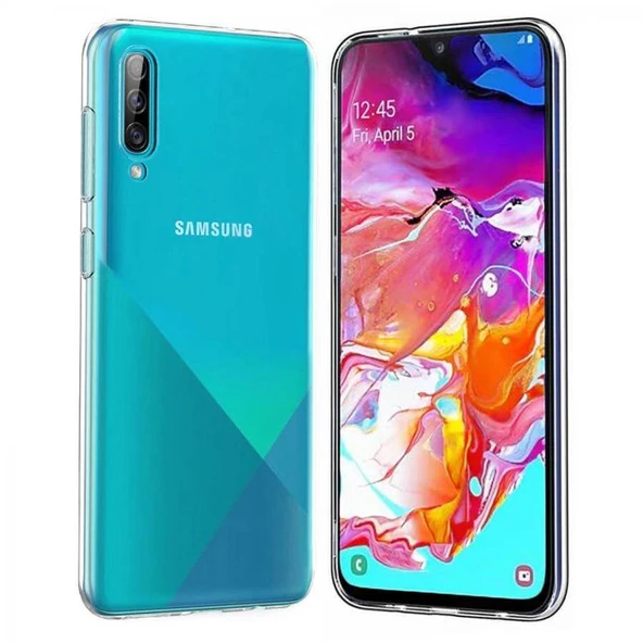 Samsung Galaxy A70 2.0 MM Korumalı Silikon Kılıf Şeffaf ürün görseli 1
