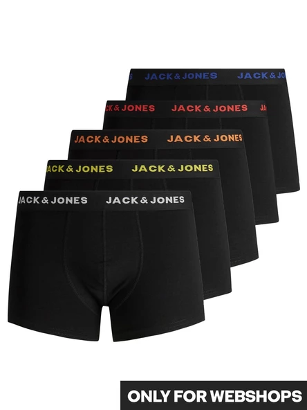 JACK JONES Erkek Karışık Renkli Pamuklu 5 li Boxer 12167028 ürün görseli 1