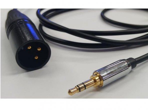 3.5 mm Stereo to XLR Erkek Kaliteli Kablo 1.5 Metre ürün görseli 1