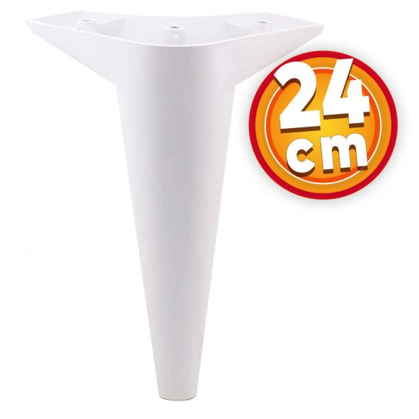 Lüks Mobilya Kanepe Sehpa TV Ünitesi Koltuk Ayağı 24 cm Beyaz Baza Ayak ürün görseli 1
