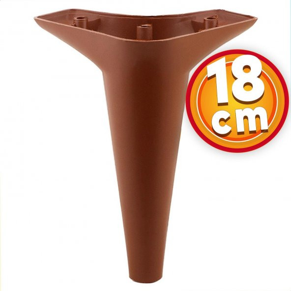 Lüks Mobilya Kanepe Sehpa TV Ünitesi Koltuk Ayağı 18 cm Kahverengi Baza Ayak ürün görseli 1