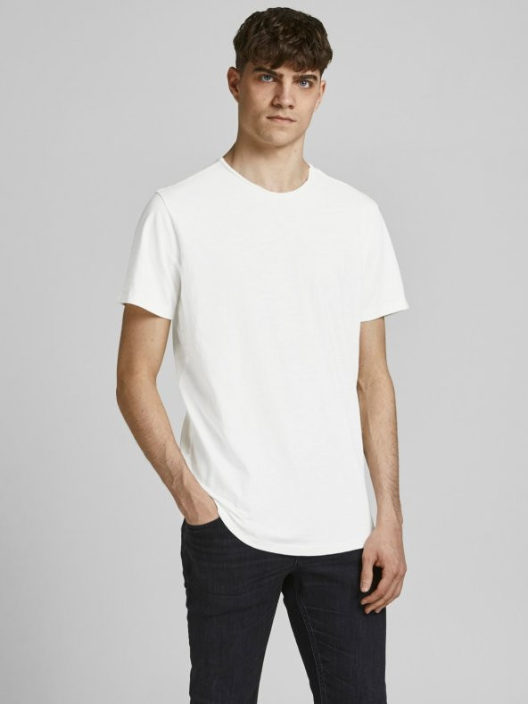 JACK JONES Yuvarlak Yaka Oval Kesim Tişört 12182498 ürün görseli 1