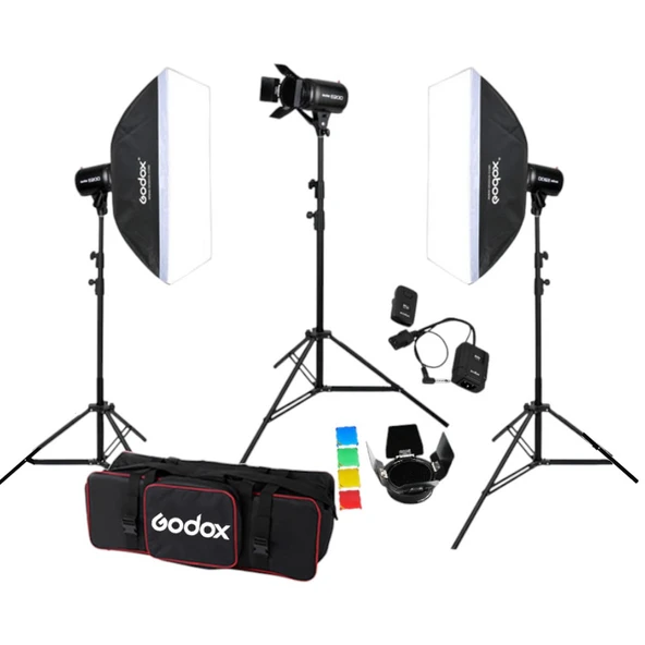 Godox E250 III W/S 3'lü Stüdyo Paraflaş SoftBox Kit (250 Watt) ürün görseli 1