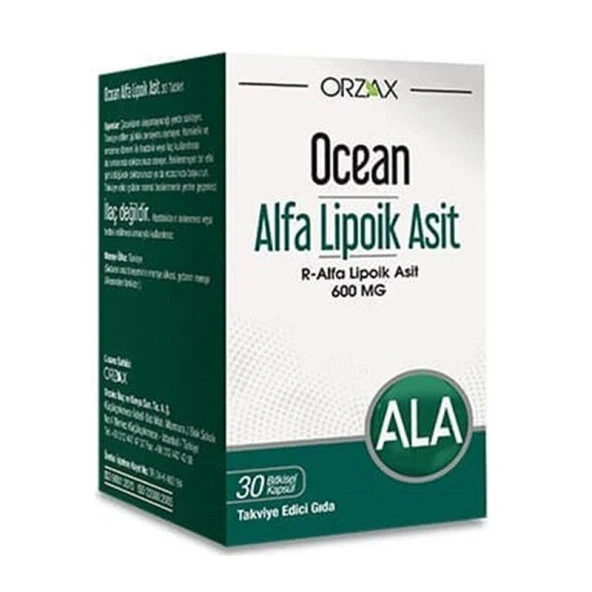Ocean Alfa Lipoik Asit 600 Mg 30 Kapsül ürün görseli 1