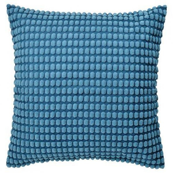 Kırlent Kılıfı Mavi Renk MeridyenDukkan 65x65 Cm Puantiye Temalı Ev Tekstili ürün görseli 1