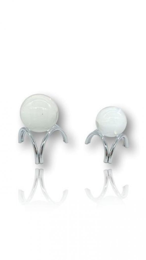Crearthome 2 li Üçgen Kristal Dekoratif Obje Gümüş C-00426-G-SZR ürün görseli 1