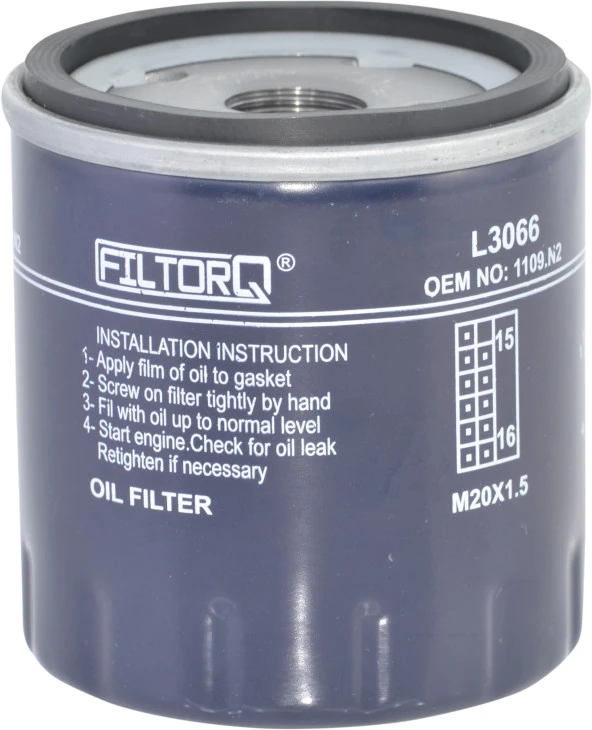 Cıtroen C4 2.0 HDi 2007-2008 Filtorq Yağ Filtresi L3066 ürün görseli 1