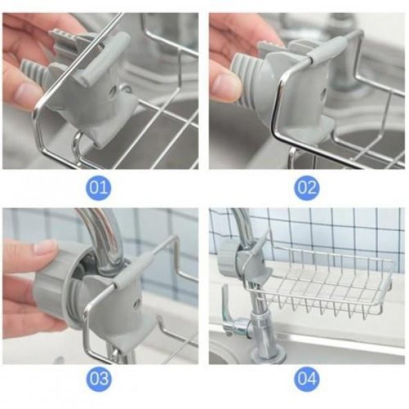 3B Trend Mutfak ve Banyo Organizer Demir Raf Tek Kat - Resim 5